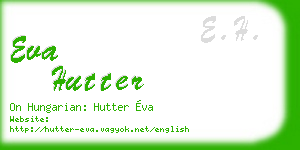 eva hutter business card